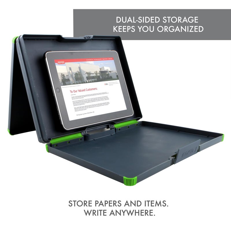 Dexas Duo Clipcase, Double Sided Clipboard Design, Portable Clipboards 13â€x10â€ Gray/Green, Combine Style and Functionality Office Supplies for Nursing, School, Work, Trades, Home Office - Image 5